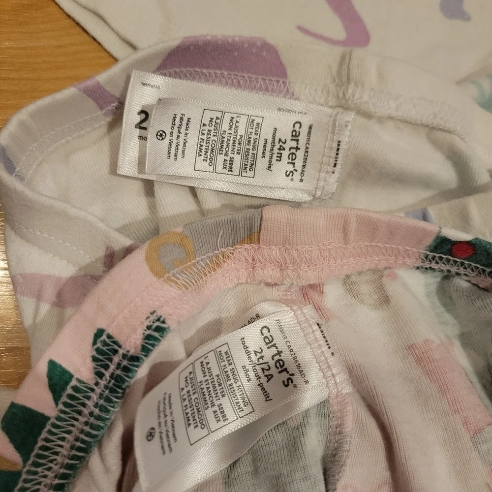 Carter's Two Piece Pajama Set Bundle Size 24 Months